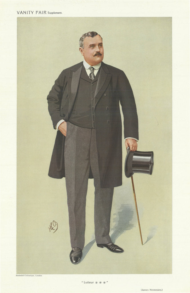 VANITY FAIR SPY CARTOON James Richard Hennessy 'Lutteur ***' Wine. By HCO 1910